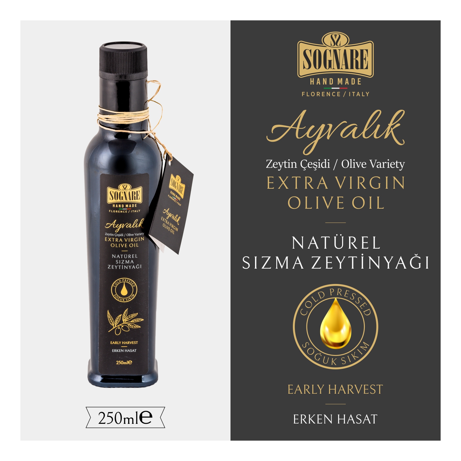 AYVALIK ERKEN HASAT SOĞUK SIKIM FİLTRESİZ 250mL