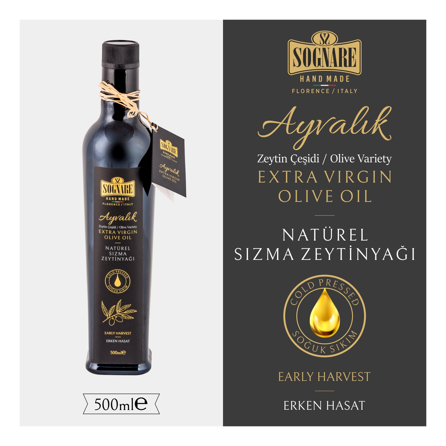 AYVALIK ERKEN HASAT SOĞUK SIKIM FİLTRESİZ 500mL